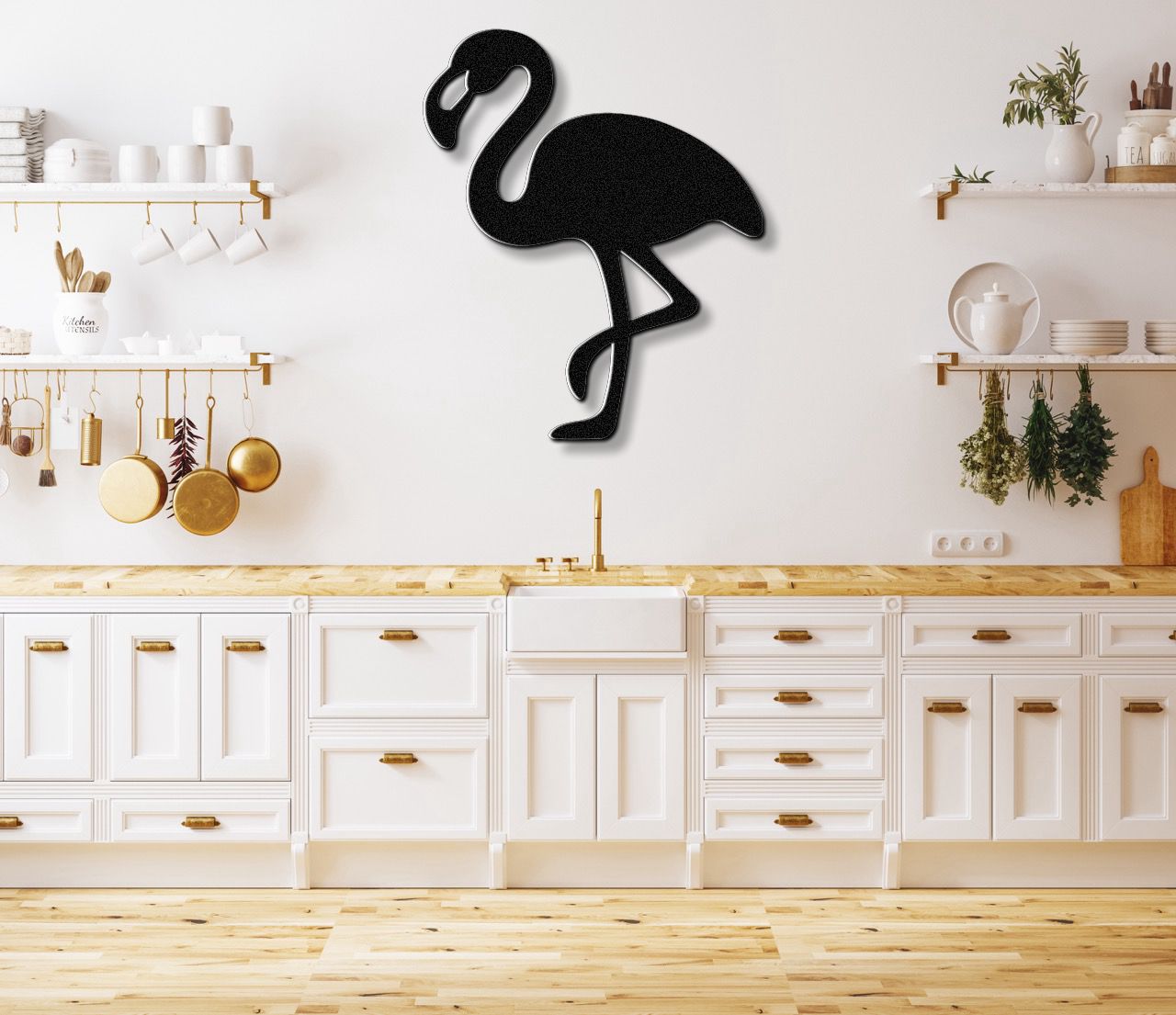 Flamingo Metal Wall Art