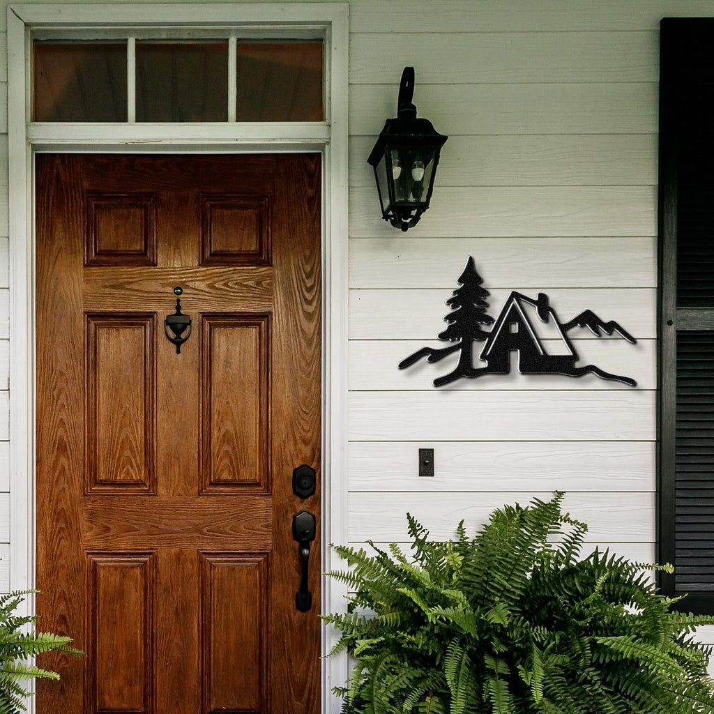 Mountain Cabin Metal Wall Art