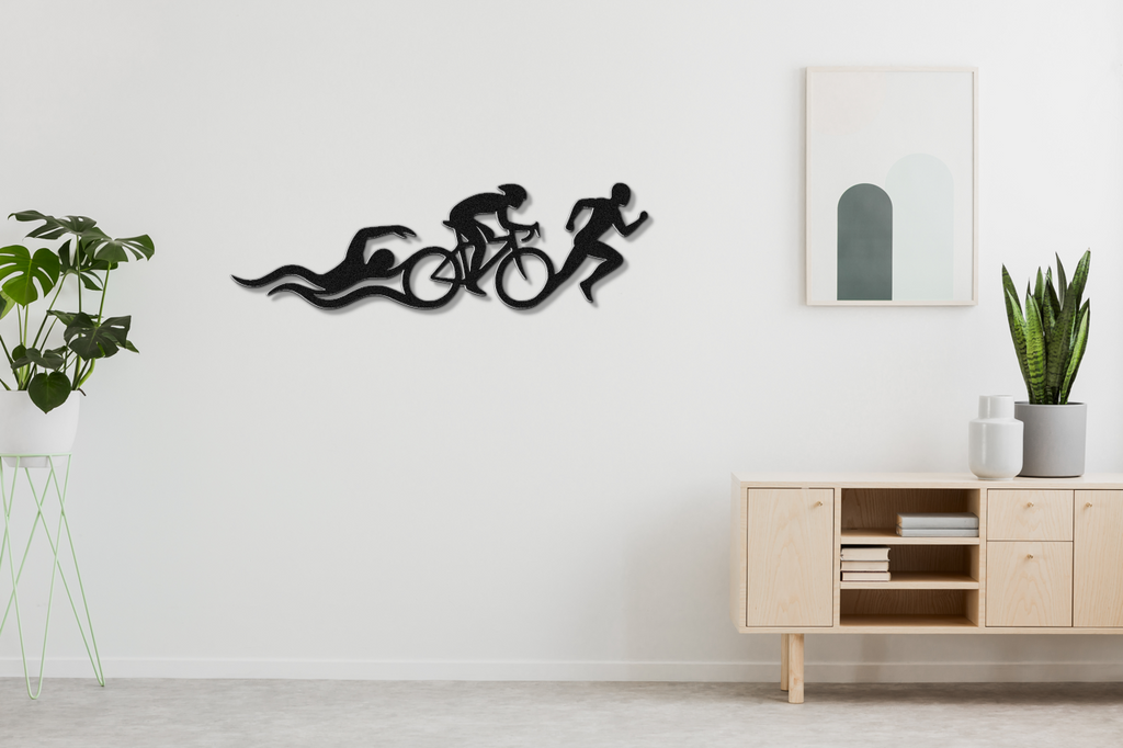Triathlon Metal Wall Art