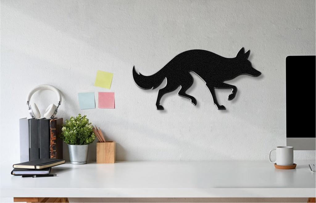 Sneaky Coyote Metal Wall Art