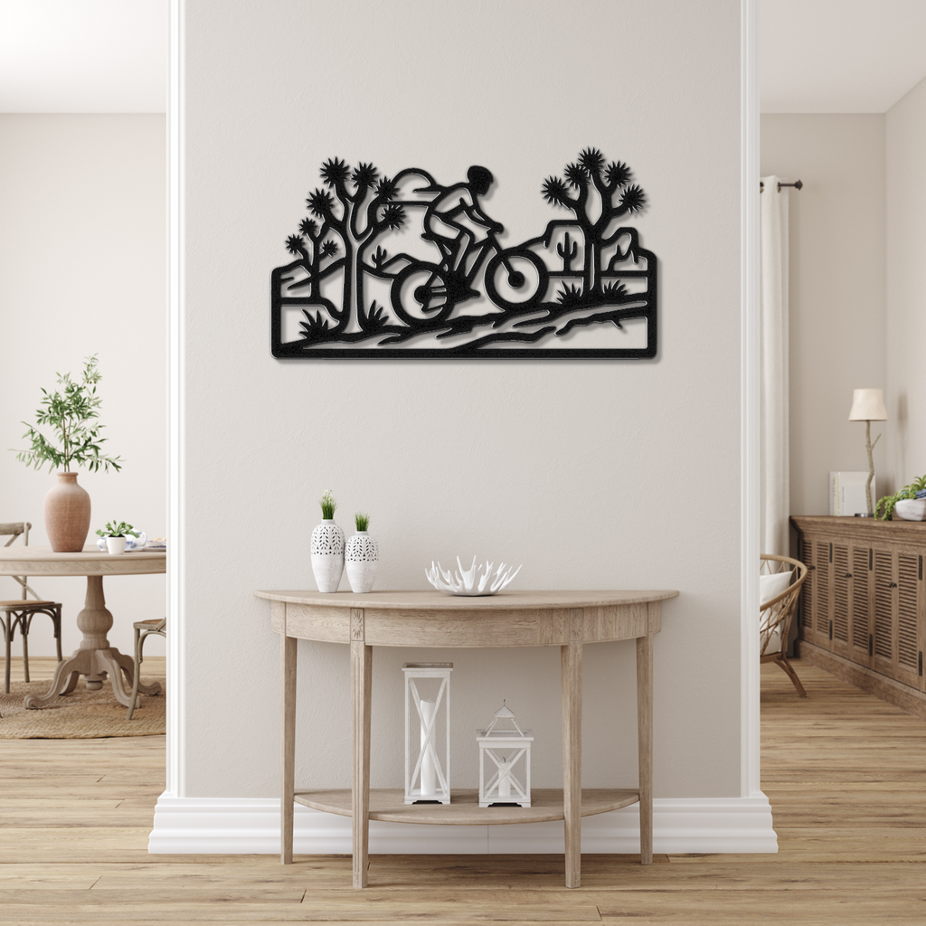 Joshua Tree Cycling Metal Wall Art