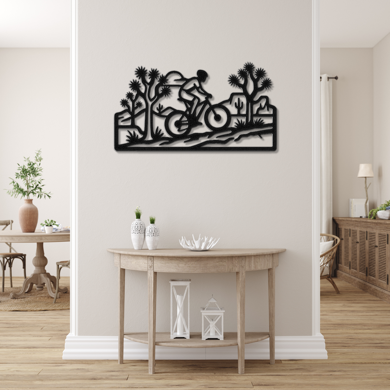 Joshua Tree Cycling Metal Wall Art