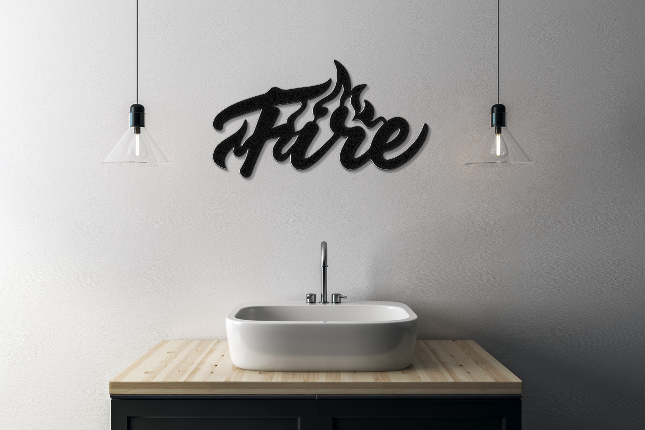 Abstract Fire Metal Wall Art