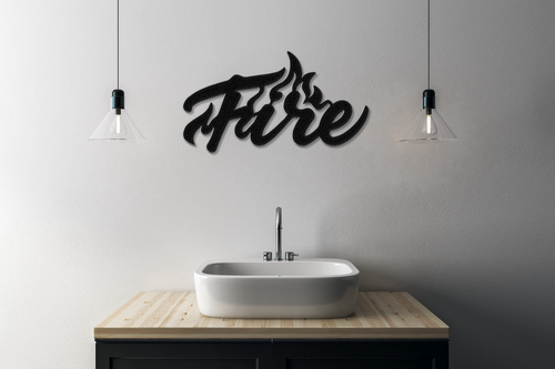 Abstract Fire Metal Wall Art