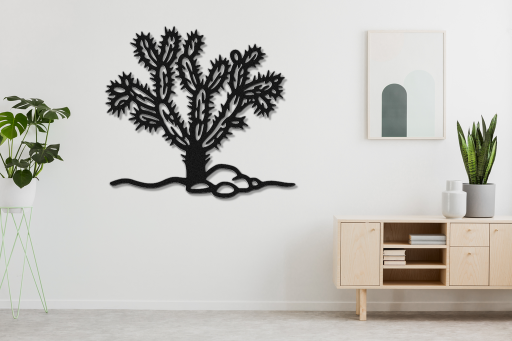 Cholla Cactus Metal Wall Art