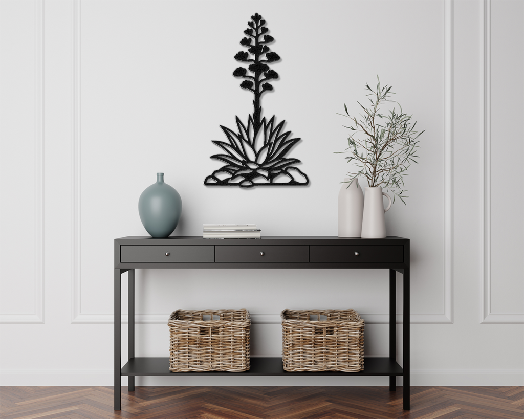 Blooming Agave Metal Wall Art