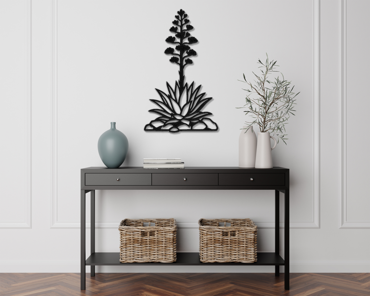 Blooming Agave Metal Wall Art