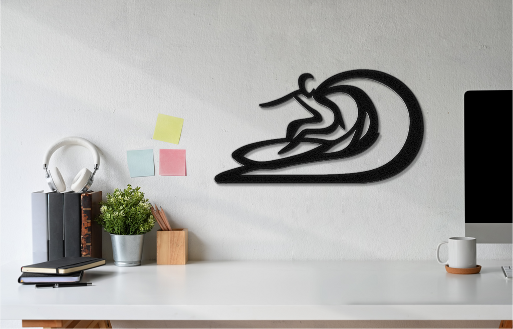 Surfer Metal Wall Art