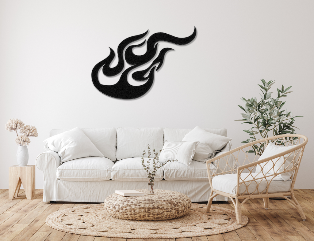 Abstract Fire Metal Wall Art