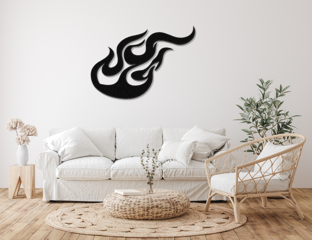 Abstract Fire Metal Wall Art