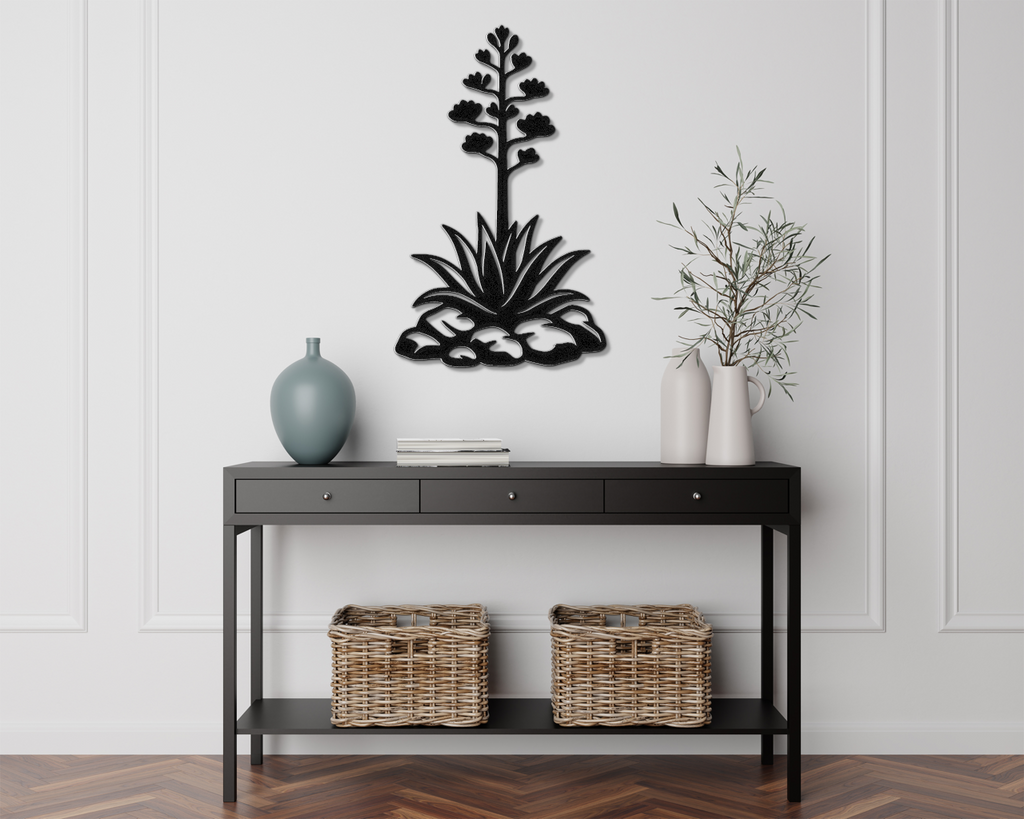 Blooming Agave Metal Wall Art