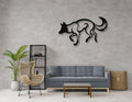 Sneaky Coyote Metal Wall Art