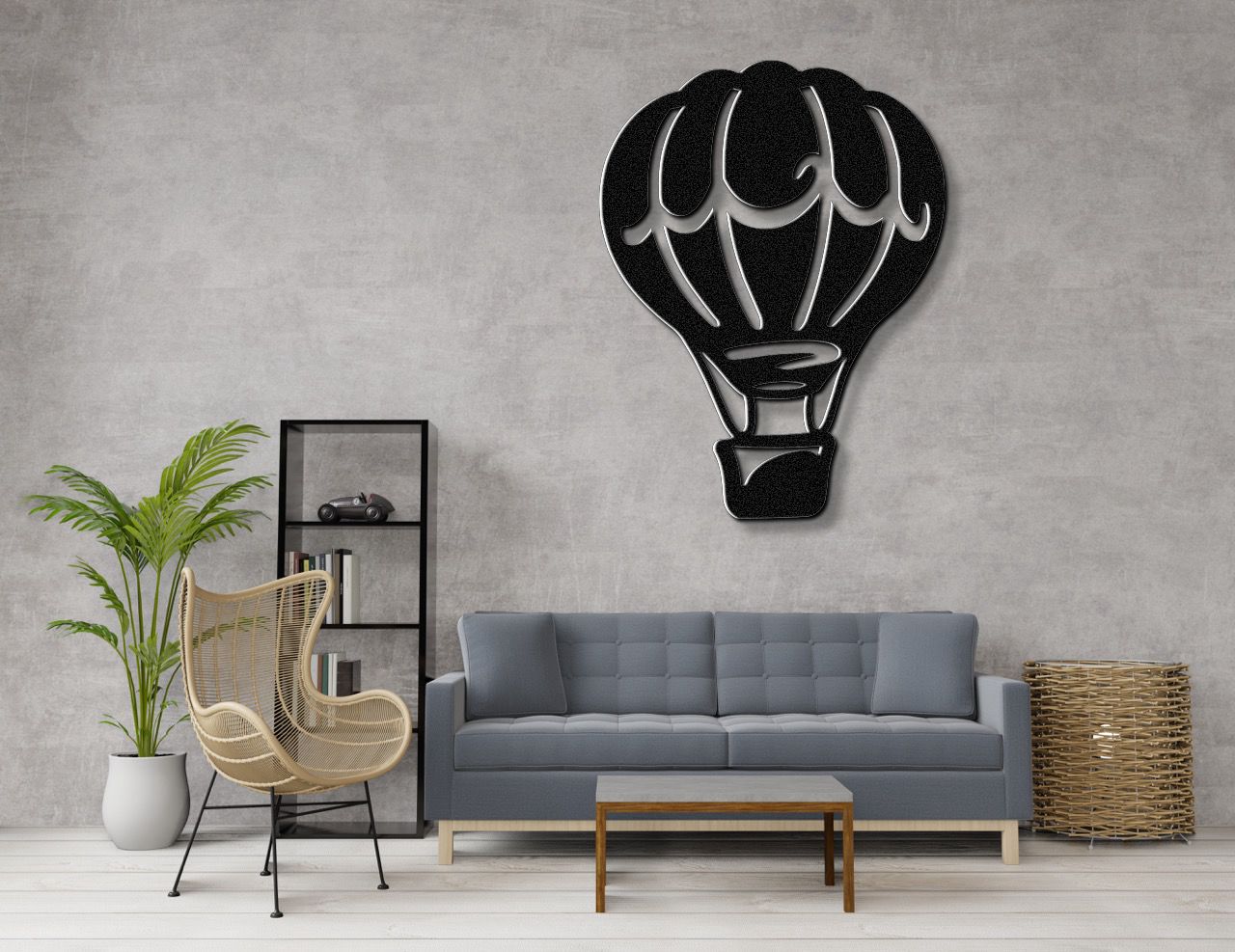 Hot Air Balloon Metal Wall Art