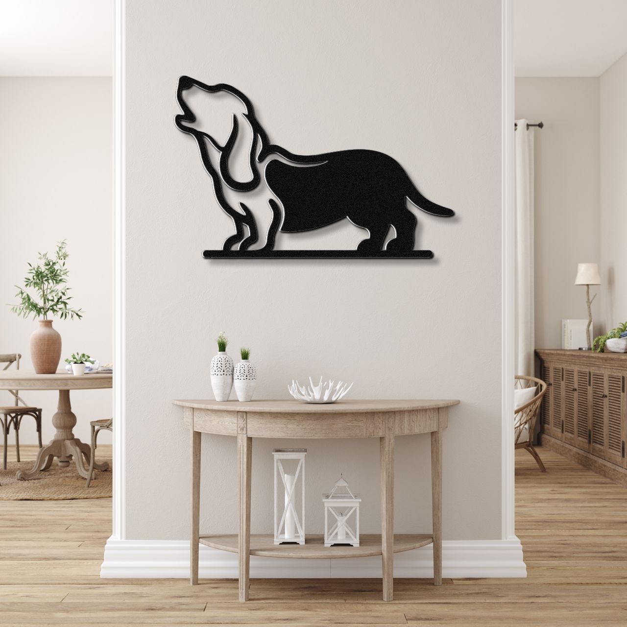 Basset Hound Metal Wall Art