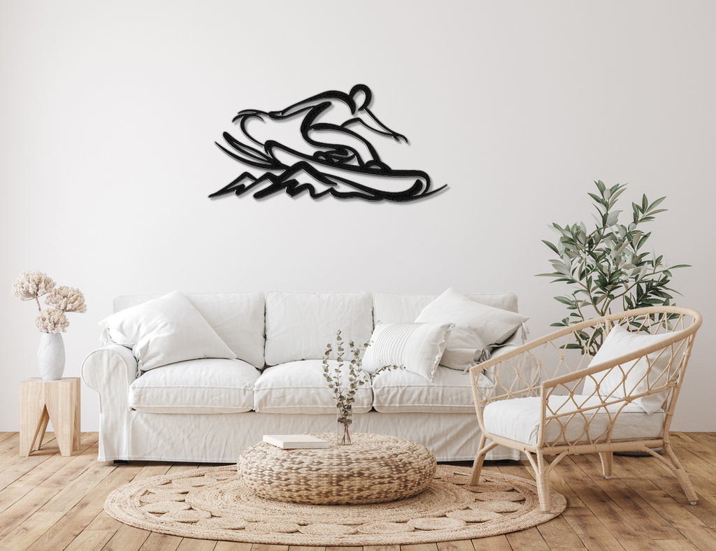 Snowboarding Metal Wall Art