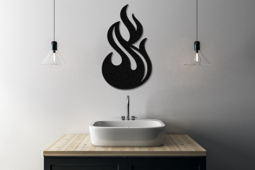 Abstract Fire Metal Wall Art