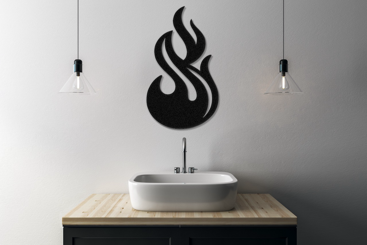 Abstract Fire Metal Wall Art
