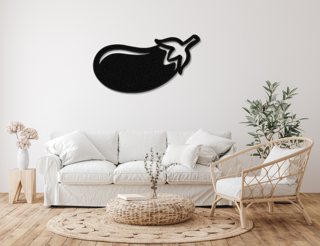 Eggplant Metal Wall Art