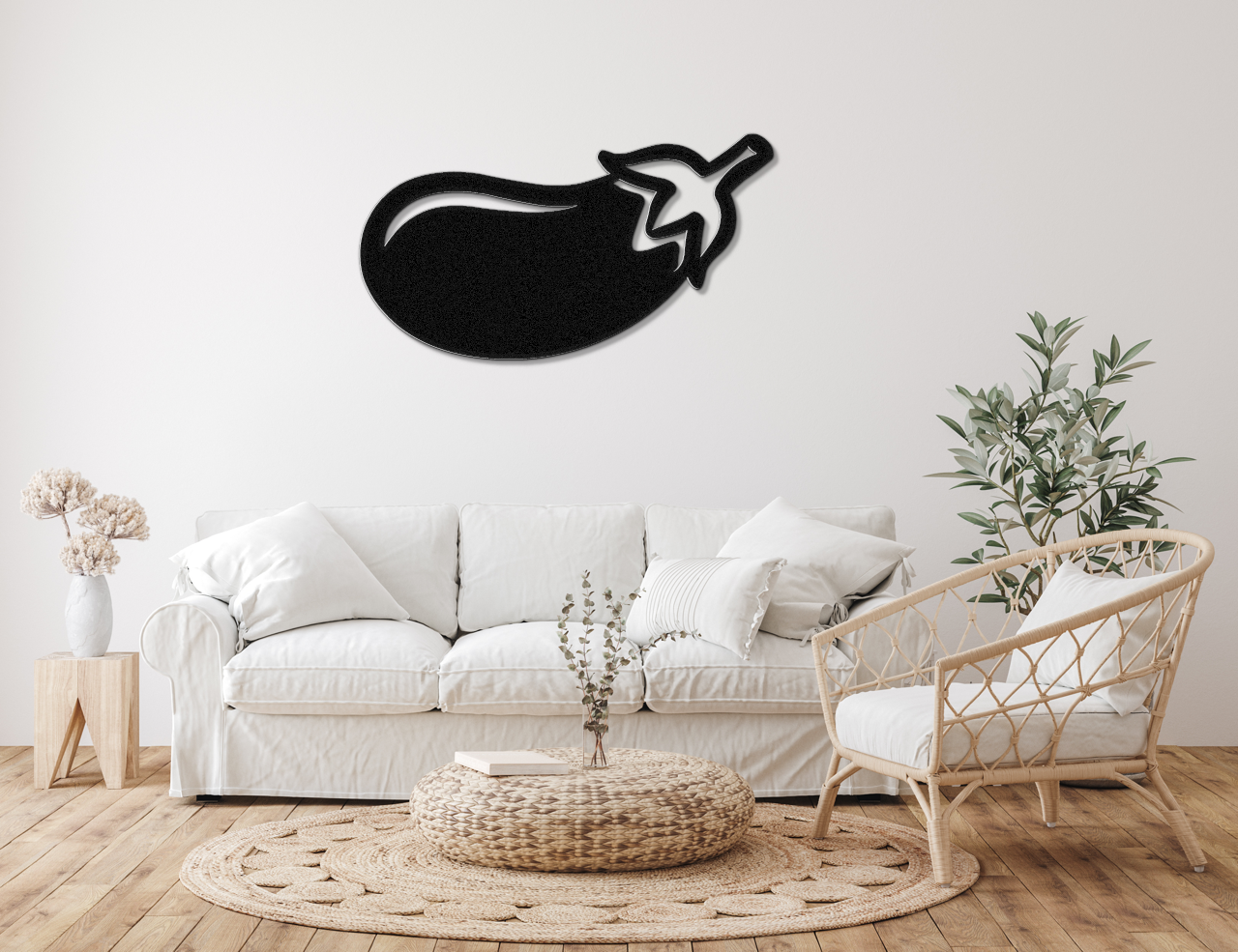 Eggplant Metal Wall Art