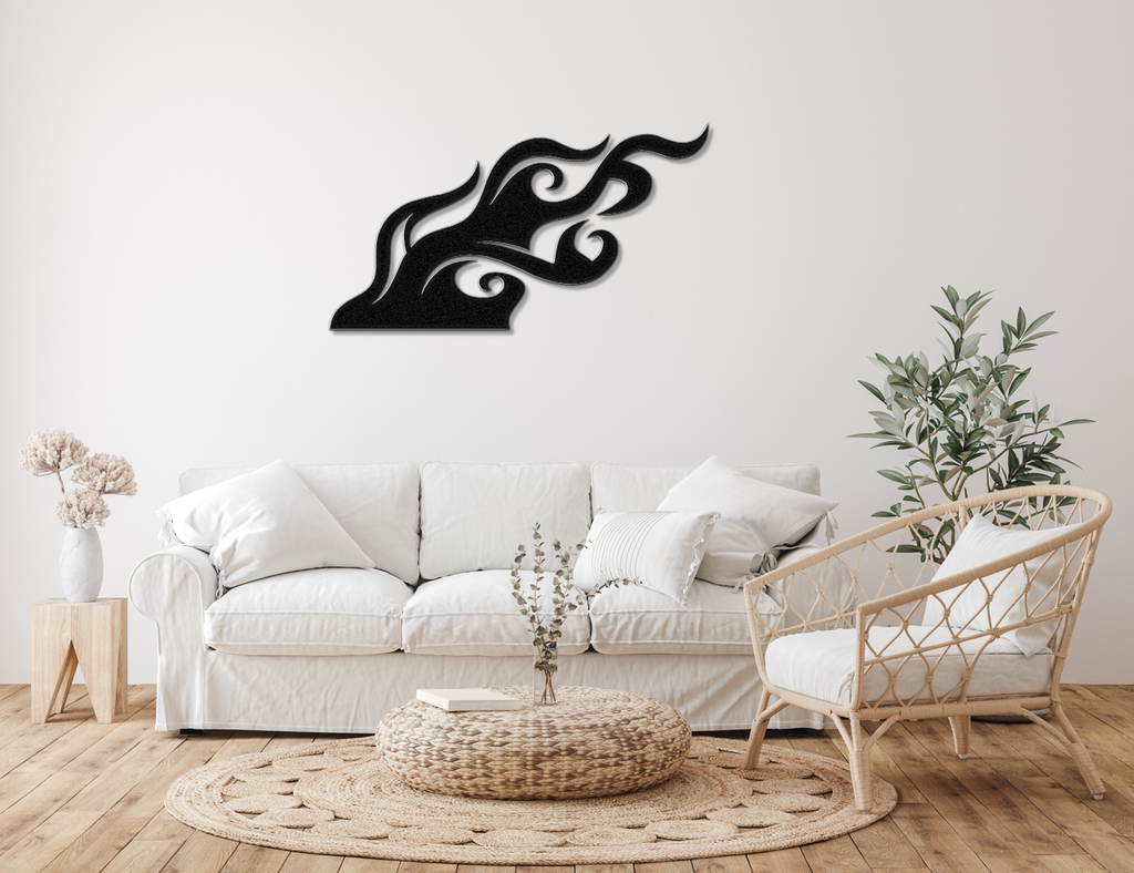 Abstract Fire Metal Wall Art