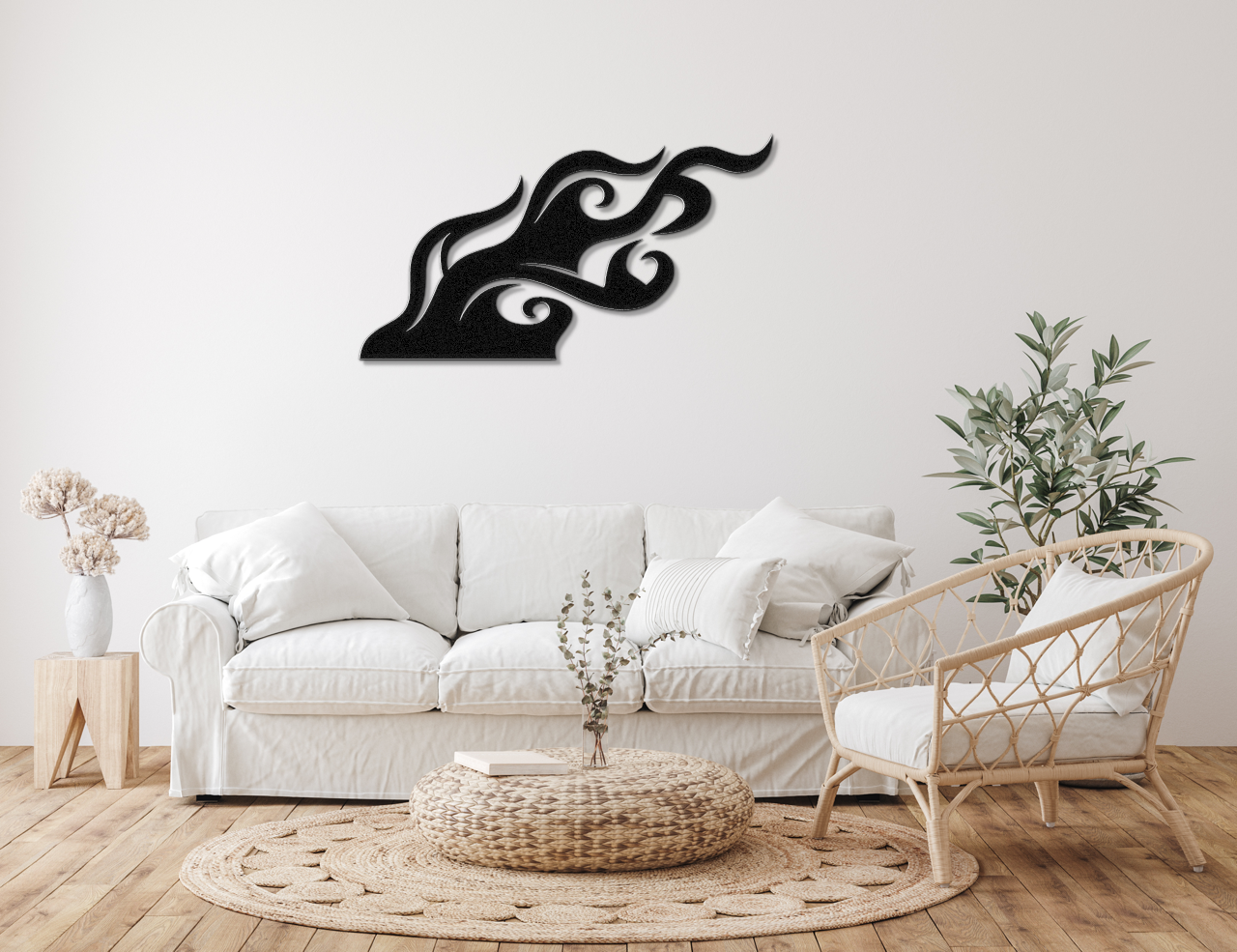 Abstract Fire Metal Wall Art