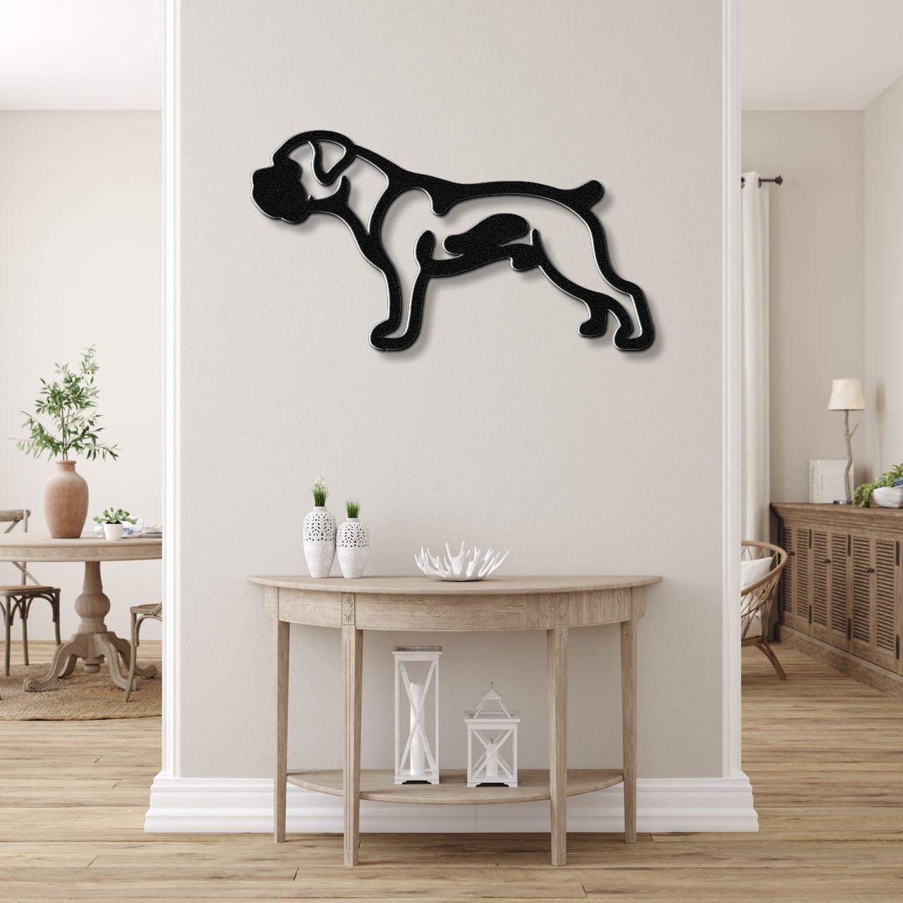 Boxer Dog Metal Wall Art
