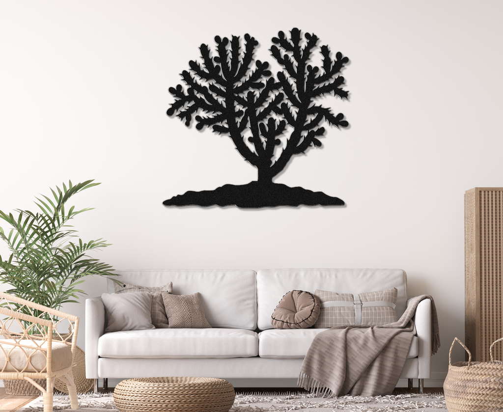 Cholla Cactus Metal Wall Art