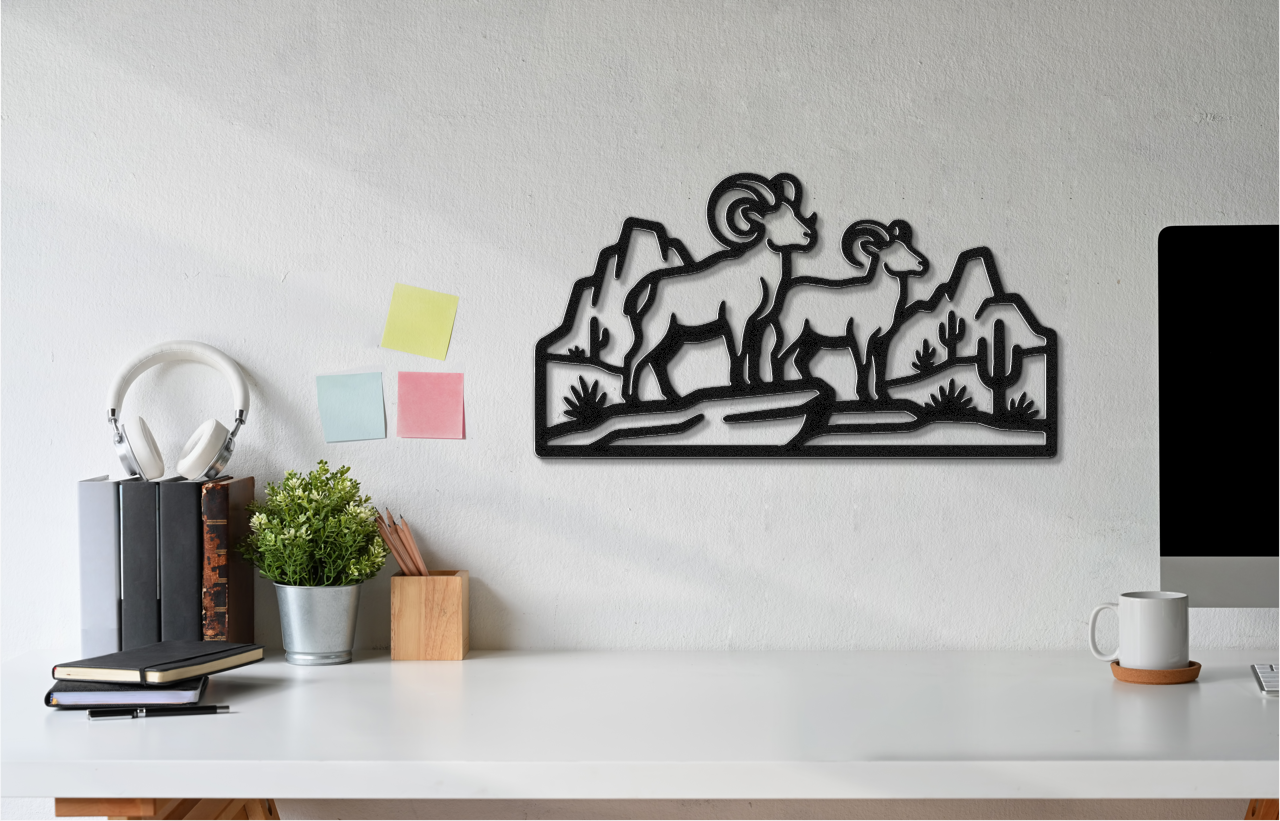 Arizona Bighorn Sheep Metal Wall Art