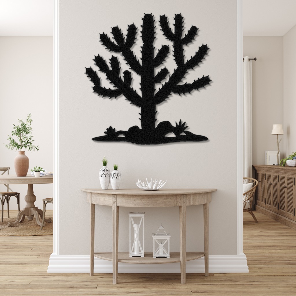 Cholla Cactus Metal Wall Art