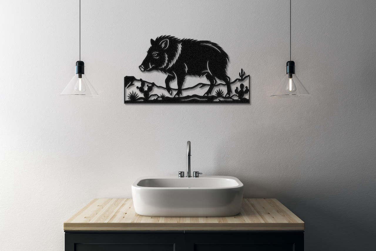 Javelina Metal Wall Art