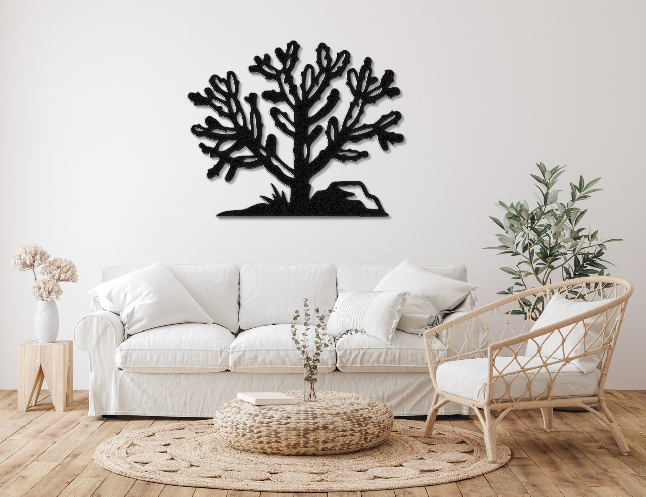 Cholla Cactus Metal Wall Art