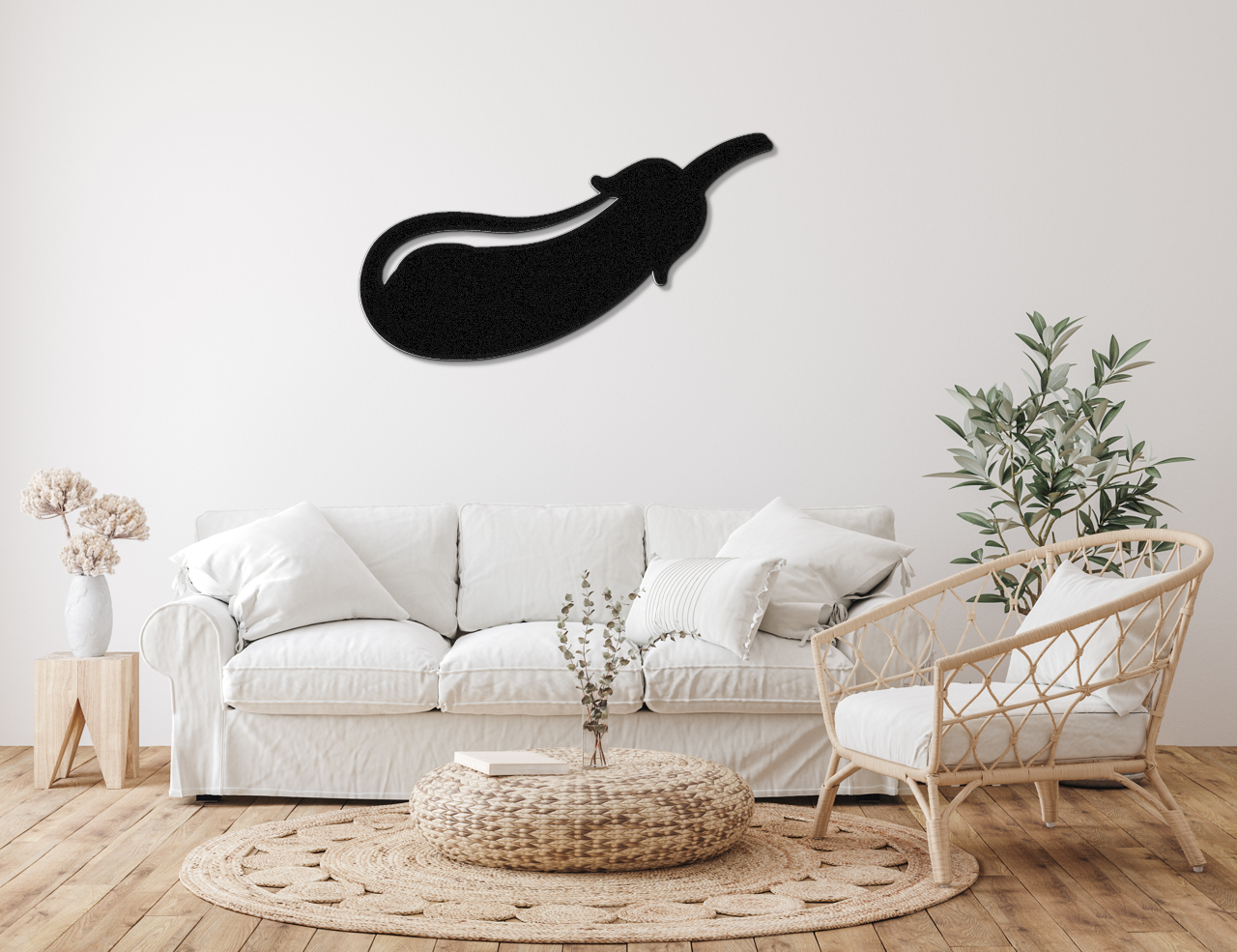 Eggplant Metal Wall Art