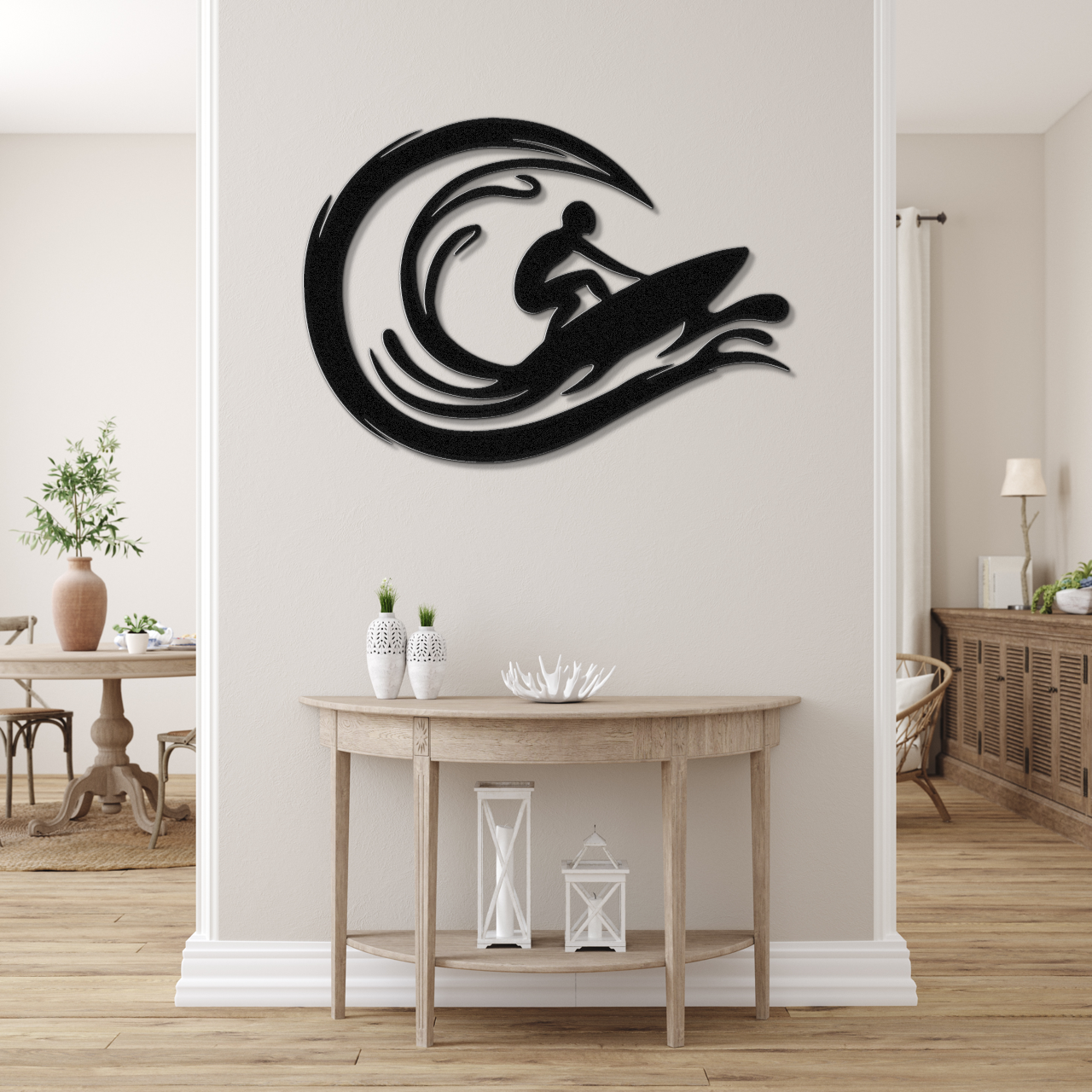 Surfer Metal Wall Art