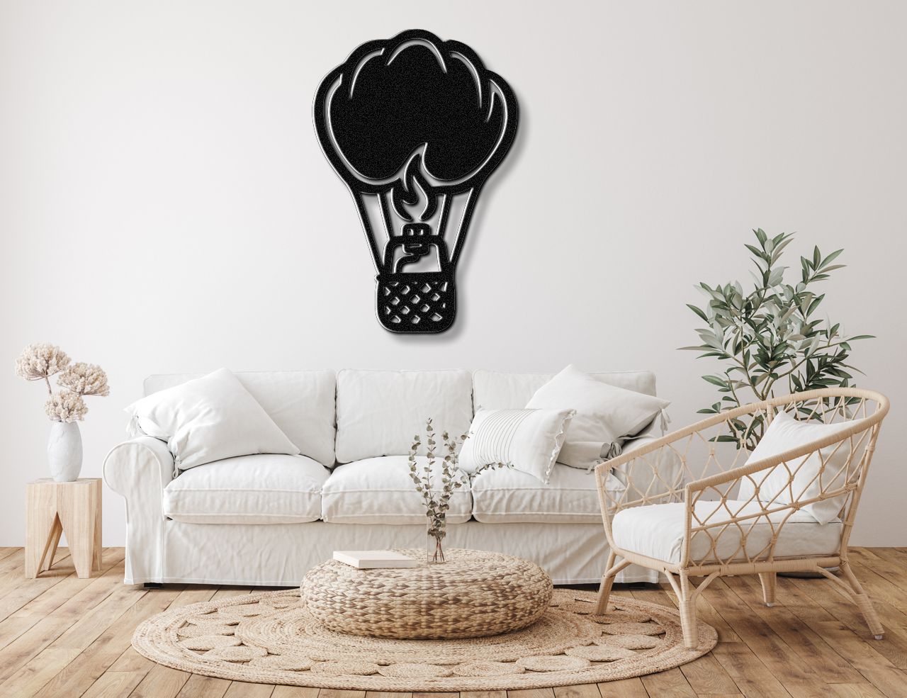 Hot Air Balloon Metal Wall Art