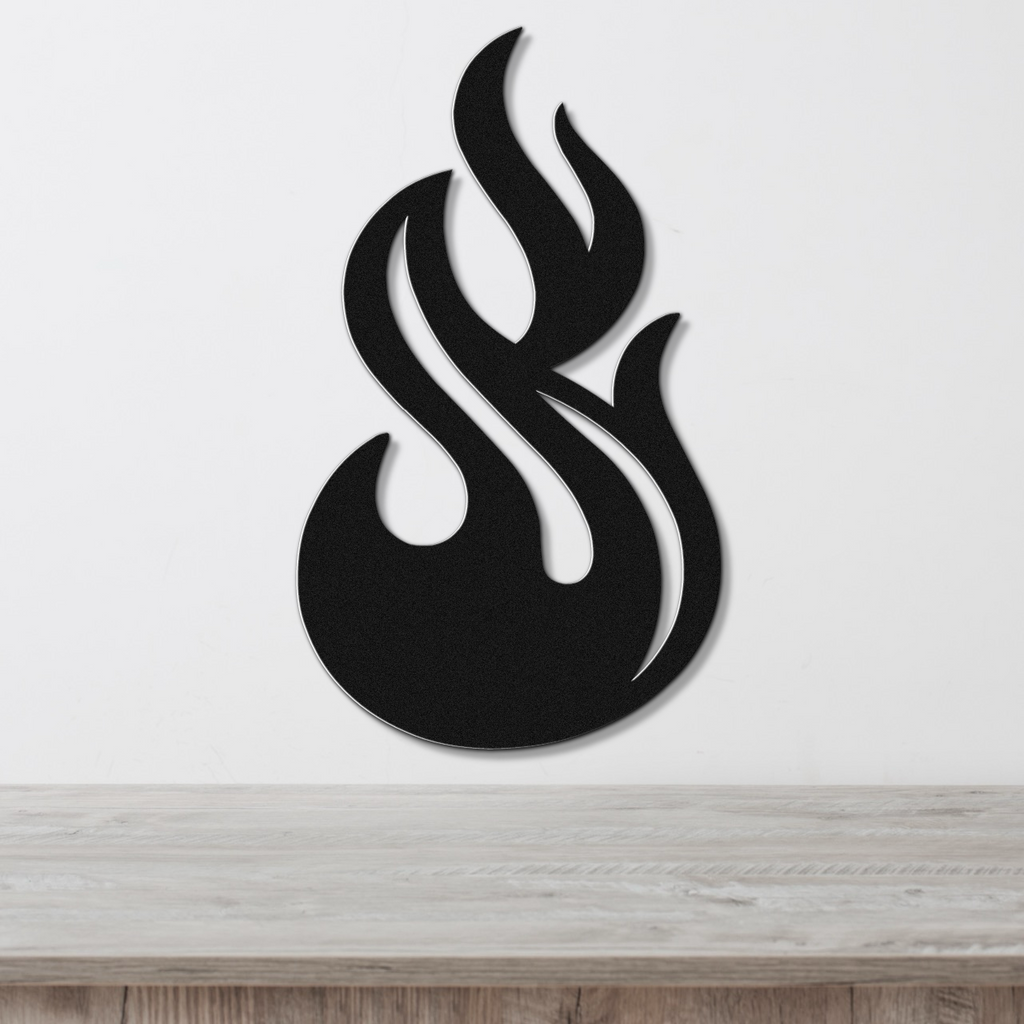Abstract Fire Metal Wall Art