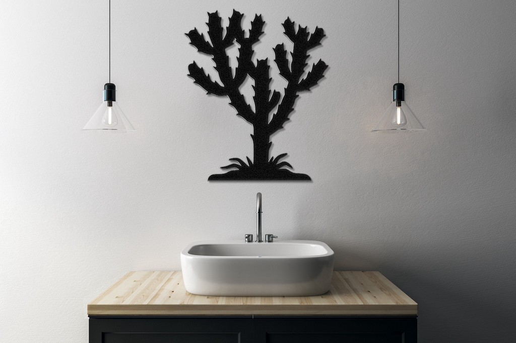 Cholla Cactus Metal Wall Art