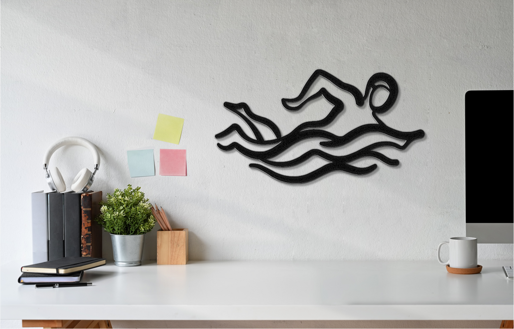 Swimmer Metal Wall Art