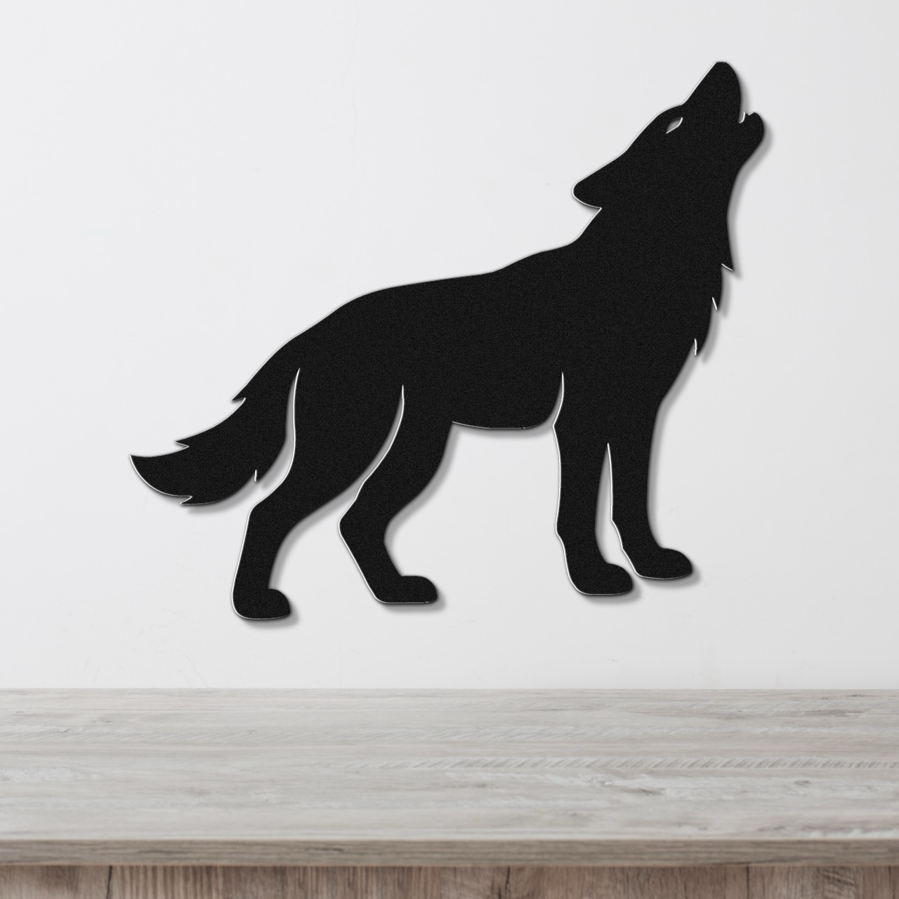 Howling Coyote Metal Wall Art