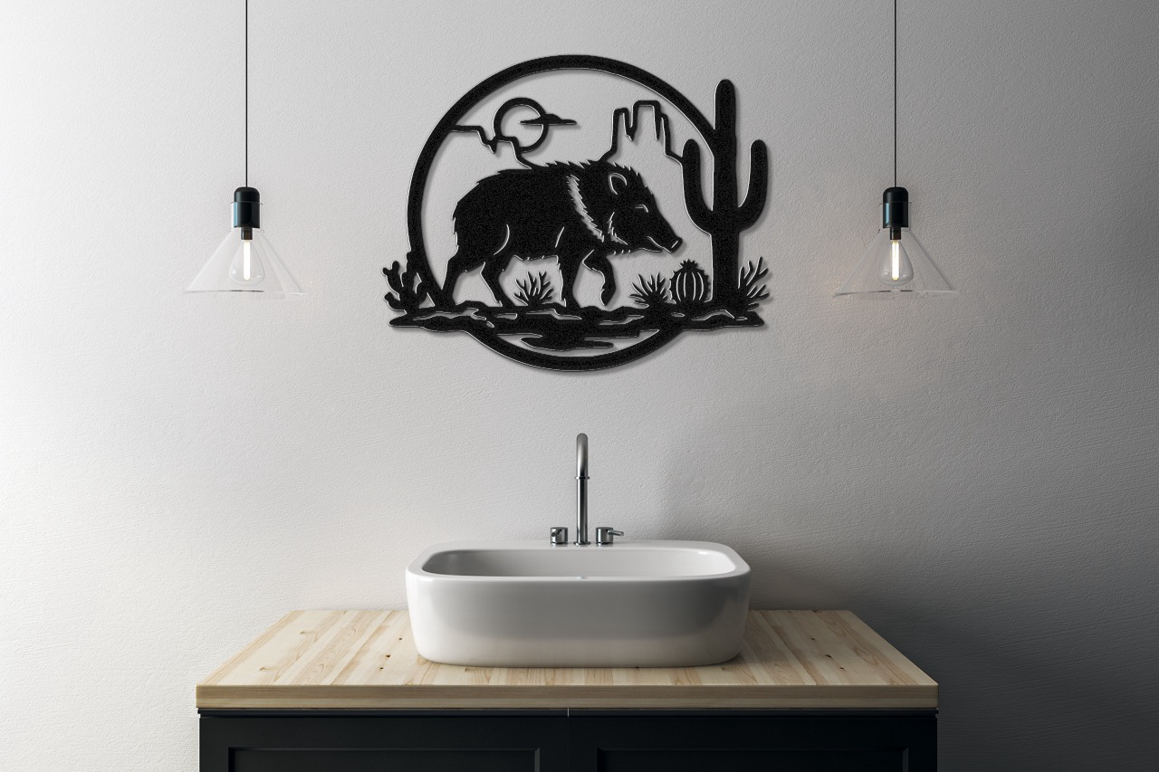 Javelina Metal Wall Art