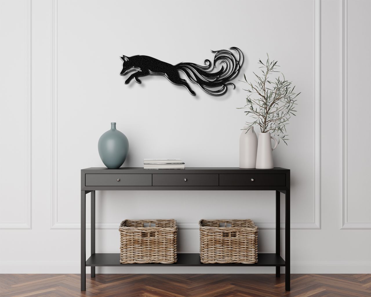 Sneaky Fox Metal Wall Art