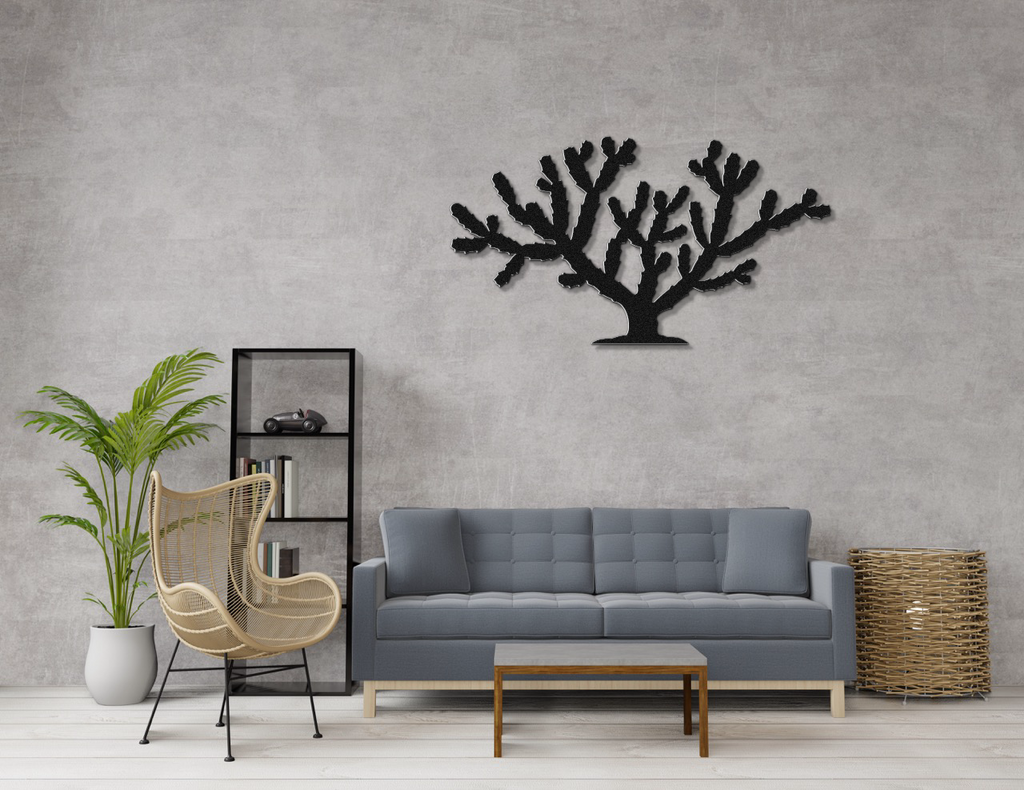 Cholla Cactus Metal Wall Art