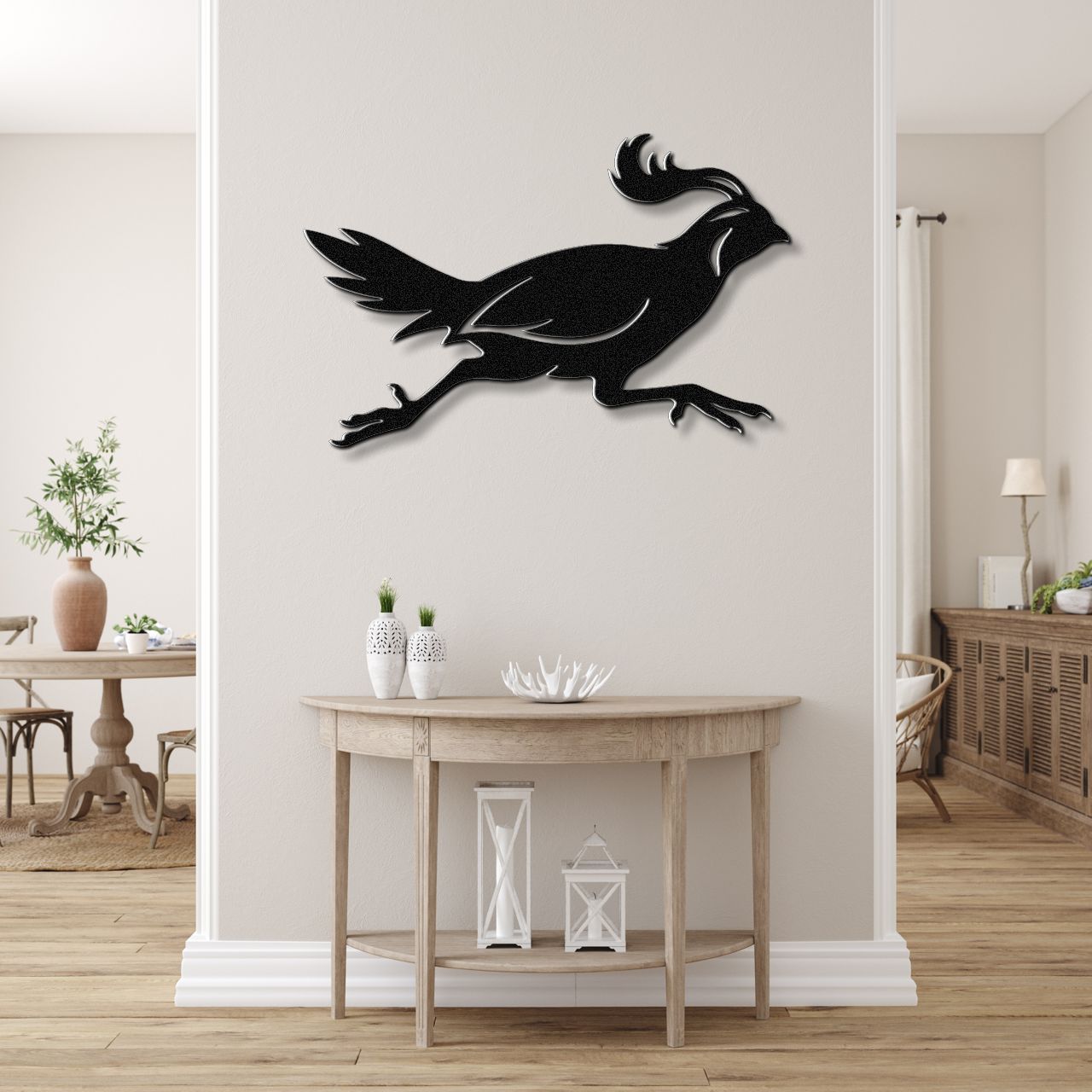 Running Quail Metal Wall Art