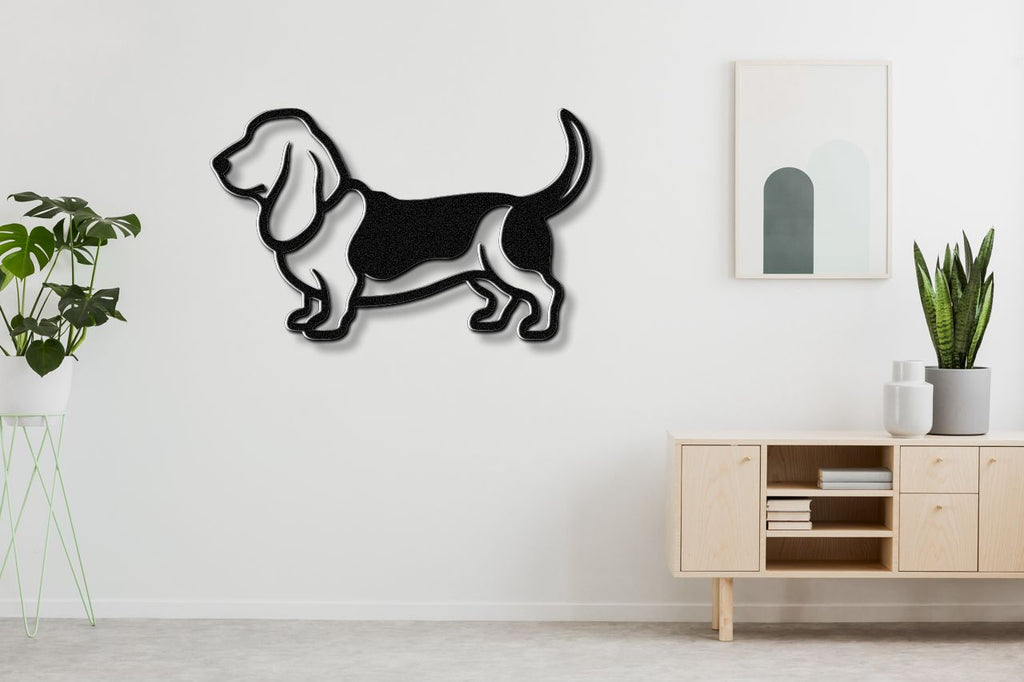 Basset Hound Metal Wall Art