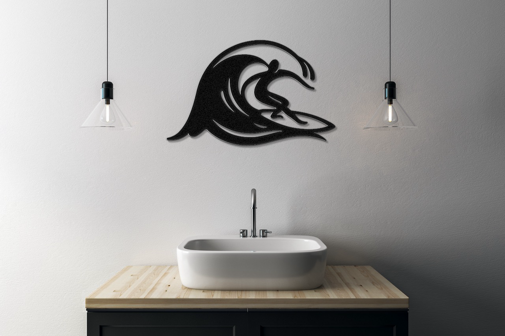 Surfer Metal Wall Art
