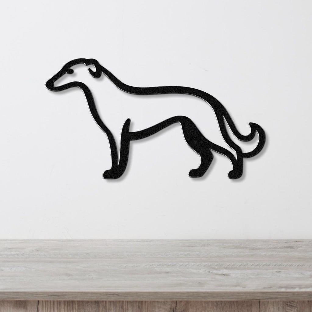 Borzoi Dog Metal Wall Art