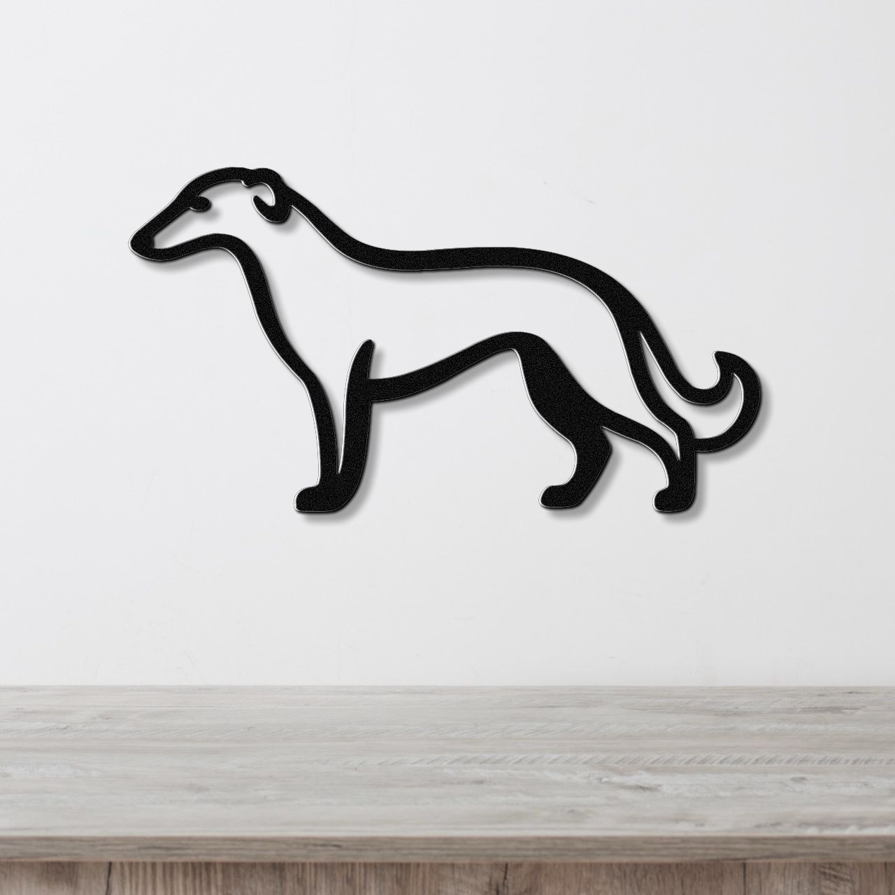 Borzoi Dog Metal Wall Art