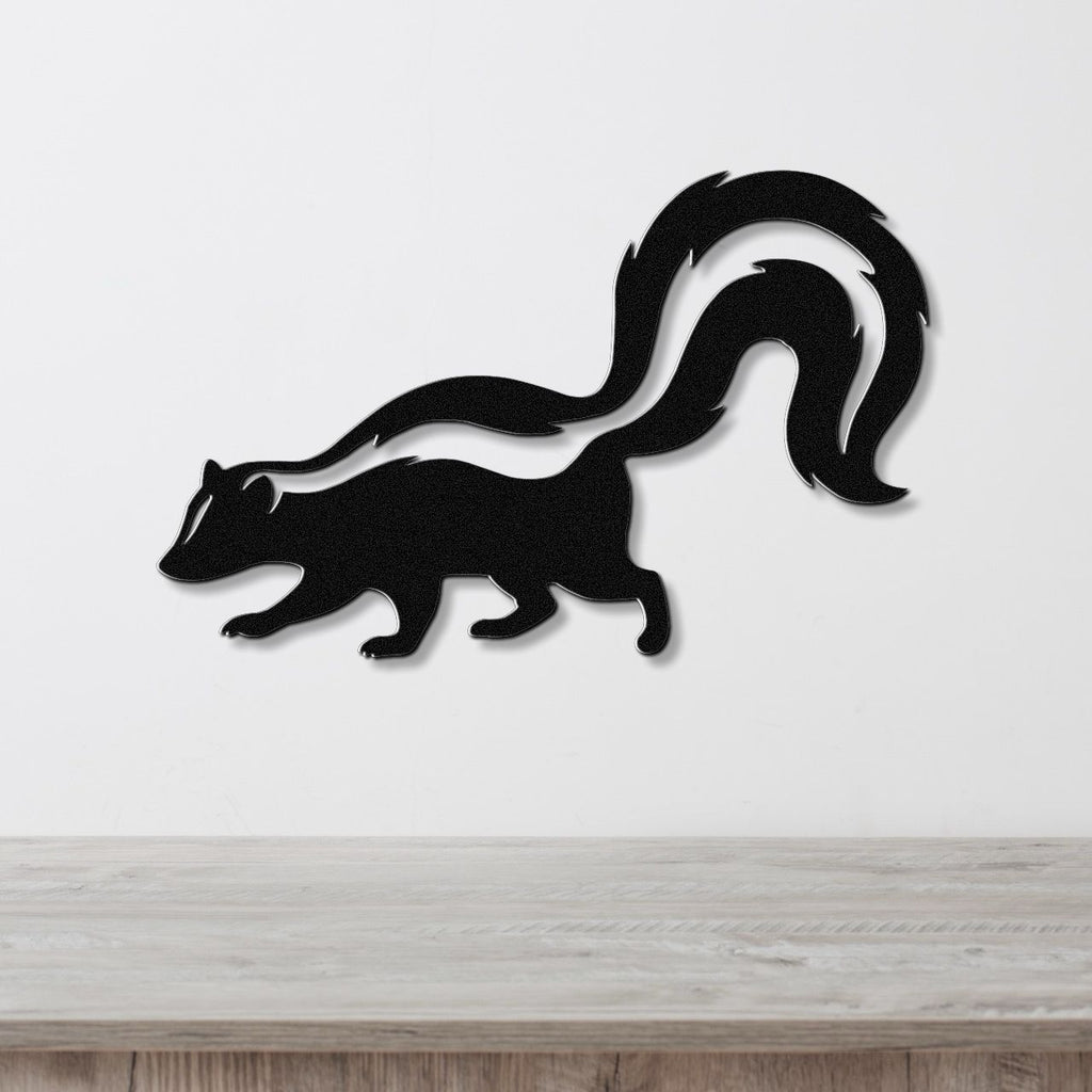 Sneaky Skunk Metal Wall Art