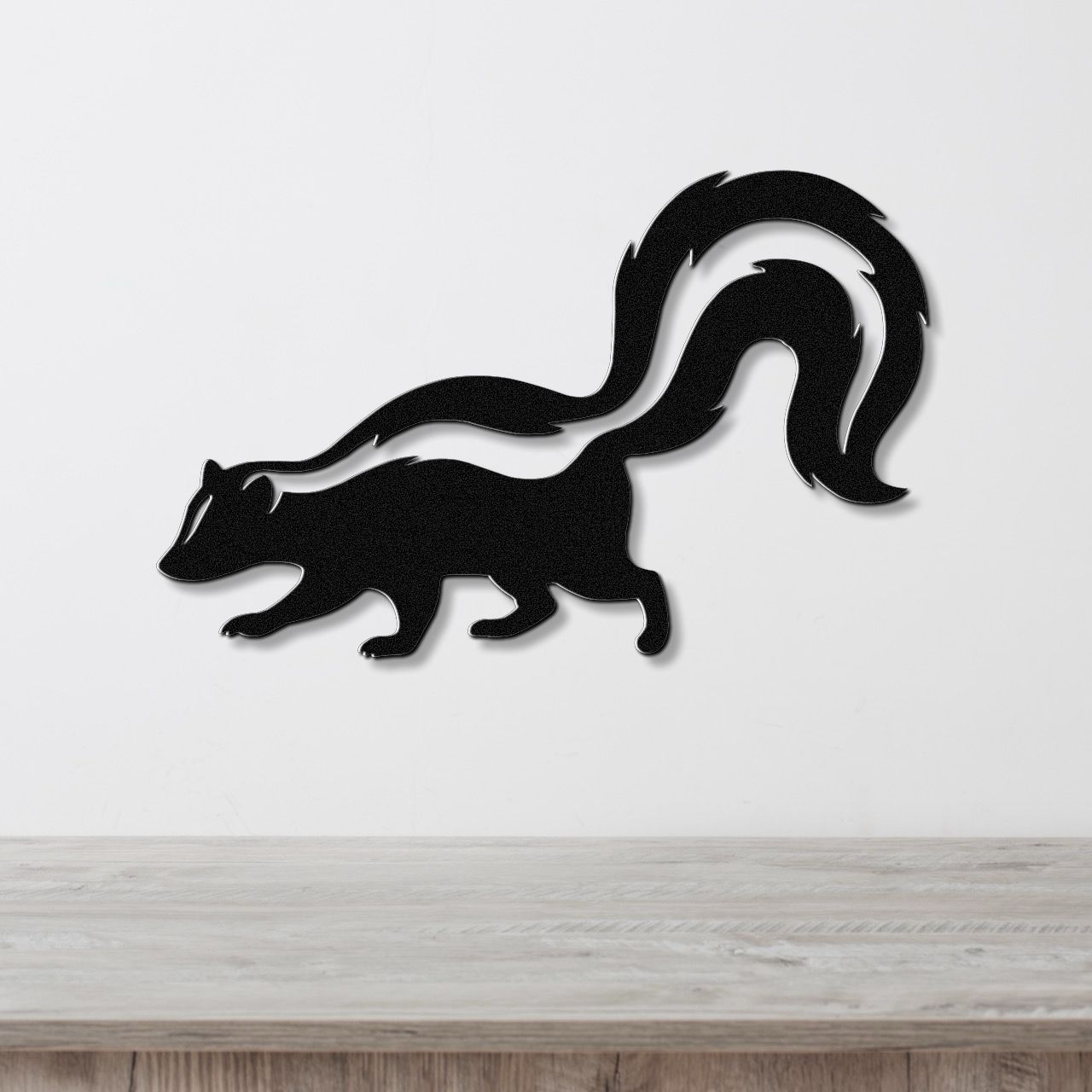 Sneaky Skunk Metal Wall Art