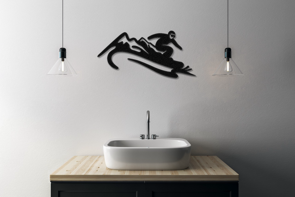 Snowboarding Metal Wall Art