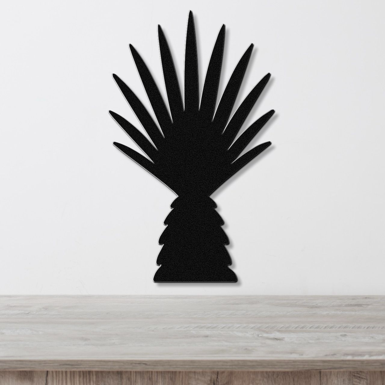 Baby California Fan Palm Tree Metal Wall Art